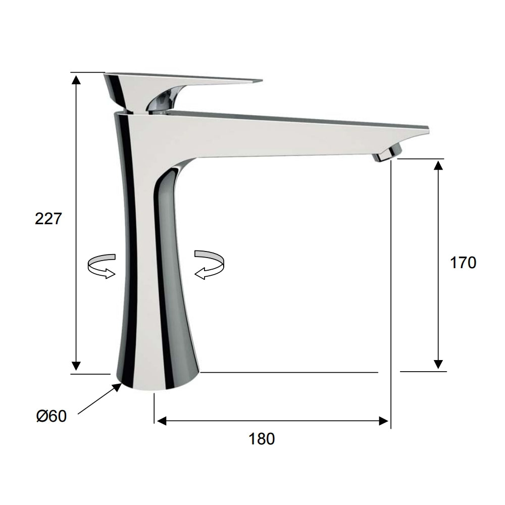 Miscelatore lavello con canna girevole - serie diva