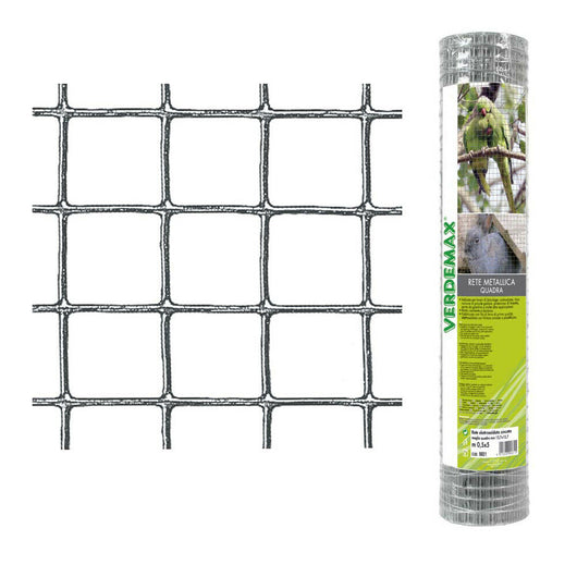 Rete Metallica Zincata in Rotolo 1-5 m Maglia quadra Voliere Giardino Recinzione