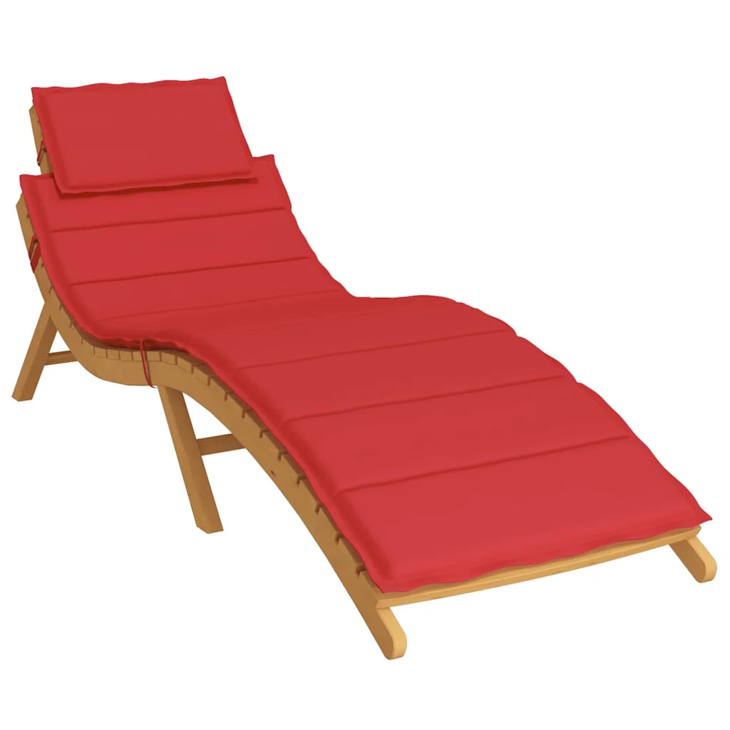 Cuscino per Lettino Rosso 186x58x4 cm in Tessuto Oxford 314164