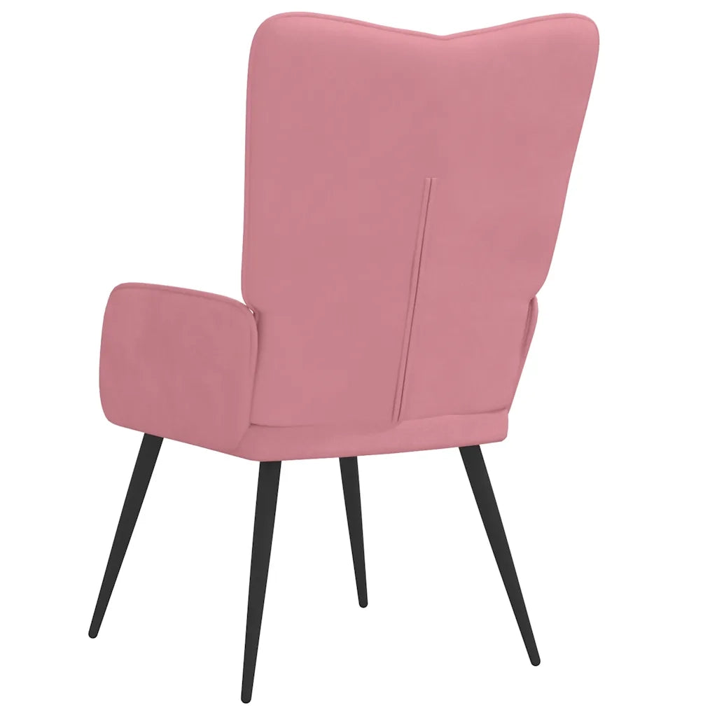 Poltrona | Sedia Relax Rosa in Velluto