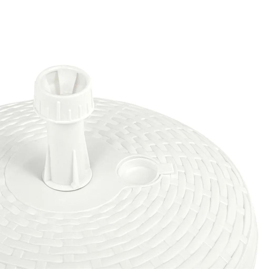 Base Ombrellone-Supporto per ombrellone per Sabbia/Acqua 20L Bianca Rattan in Plastica