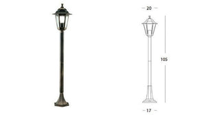 Lampione Palo Paletto Lampada Illuminazione Esterno Giardino H 105 Merlet Sovil