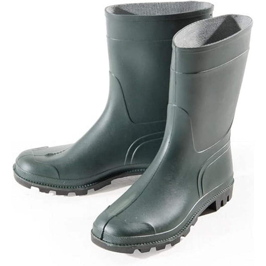 Stivali Tronchetto in PVC Verde con Suola Carrarmato Numero: 46