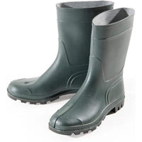 Stivali Tronchetto in PVC Verde con Suola Carrarmato Numero: 44