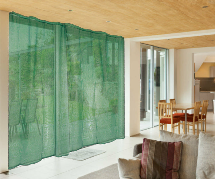 Zanzariera a Tenda per Porta Veranda Finestra Anti Zanzare Mosche Rete 150 x 250 Colore: Verde