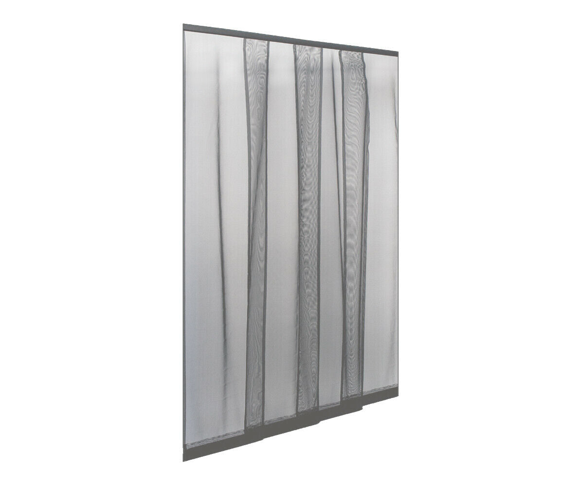 Tenda Zanzariera Pannelli per Porta Finestra Strappo Riducibile Strisce Zanzare Colore: Grigio