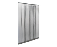 Tenda Zanzariera Pannelli per Porta Finestra Strappo Riducibile Strisce Zanzare Colore: Grigio