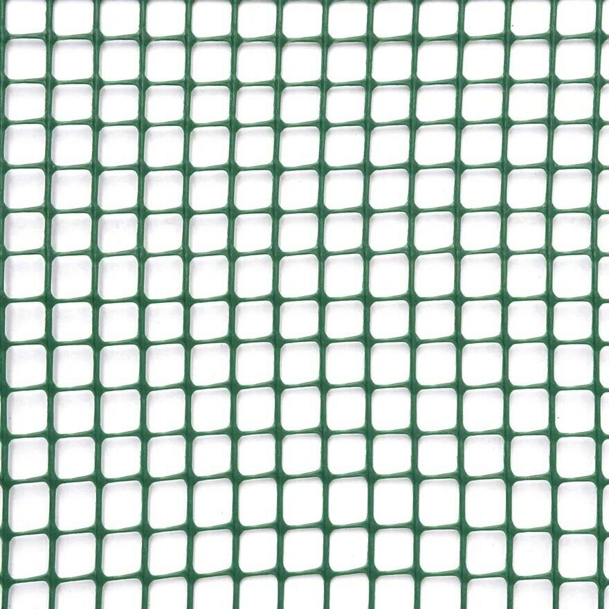 Rete in Plastica Maglia Quadra Esagonale Recinsione Balcone Terrazzi Aiuole 5 mt Misura Maglia: 10 mm Quadra Verde