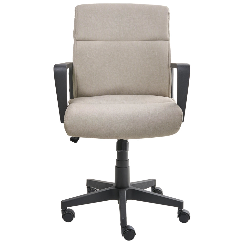 Sedia da ufficio in tessuto imbottito beige Regolazione dell'altezza del sedile