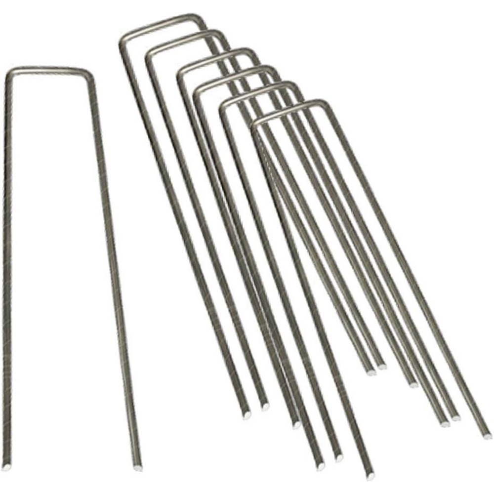 Picchetti di Fissaggio Zincati per Prato Teli Pacciamatura Formato: 20 Pz