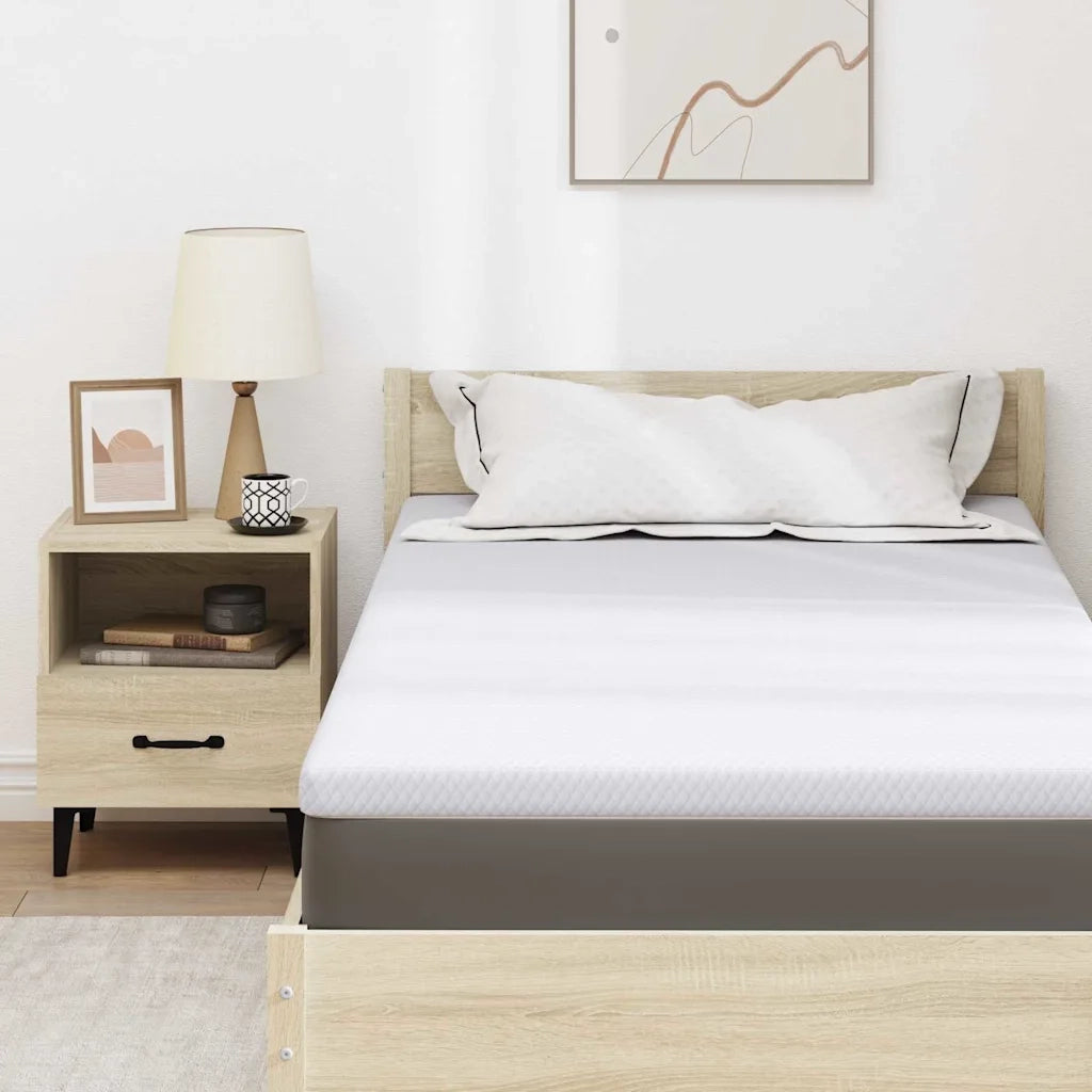 Topper per materasso Bianco 90 x 190 cm Tessuto Jacquard CFW9473346