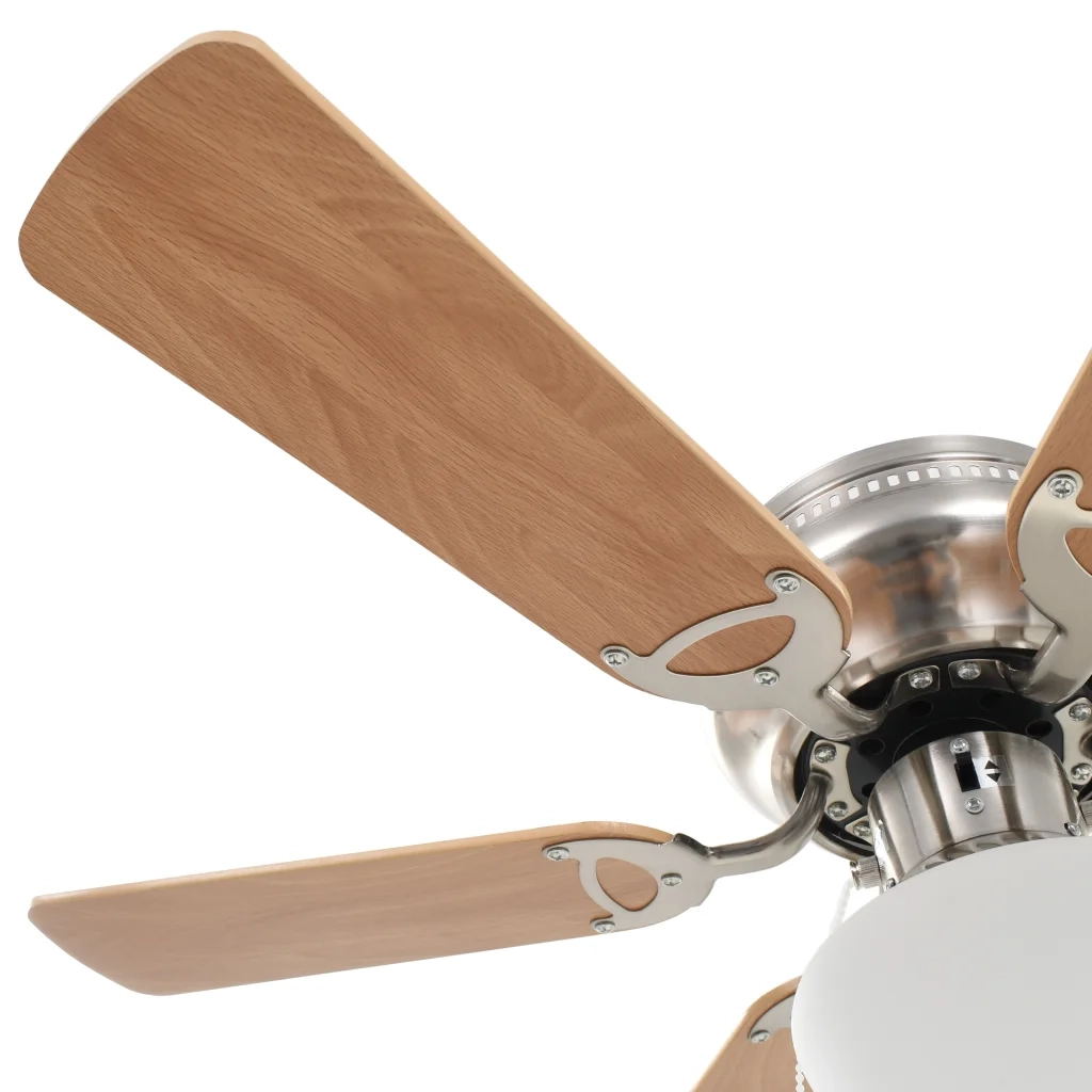 Ventilatore da Soffitto Decorato con Luce 82 cm Marrone Chiaro CFW8060917