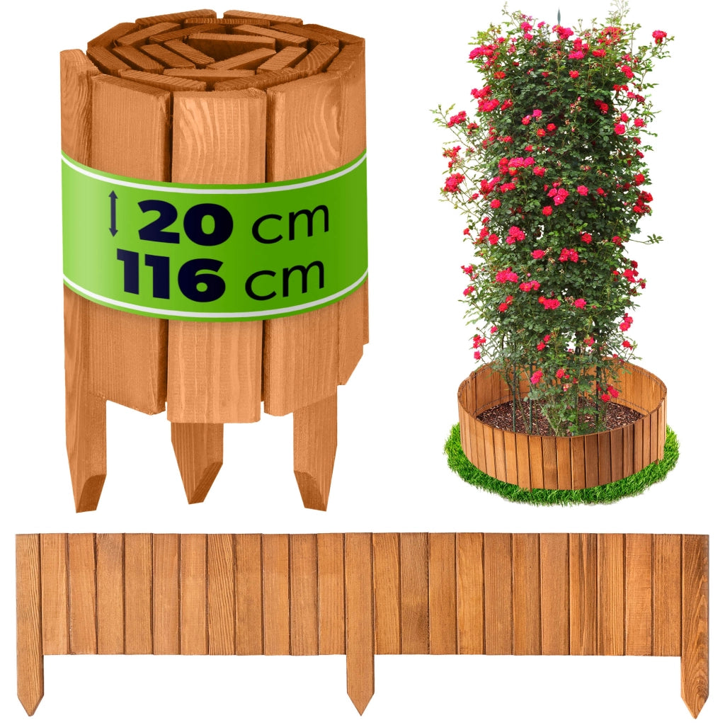 Recinzione da giardino in legno KADAX Palisade, rovere martellato, 20x116