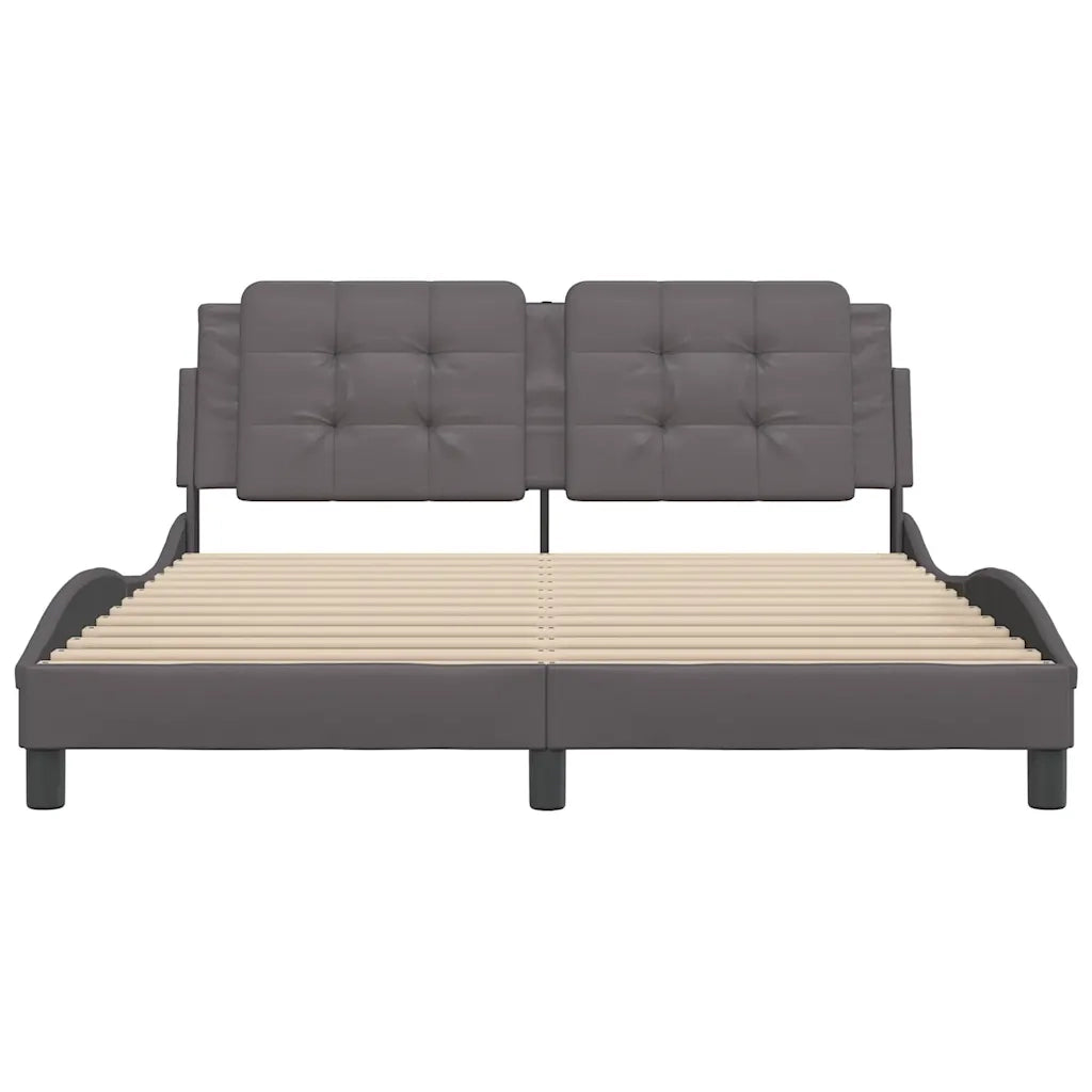 Giroletto senza Materasso Zadar Grigio 160x200 cm in Similpelle 3208194