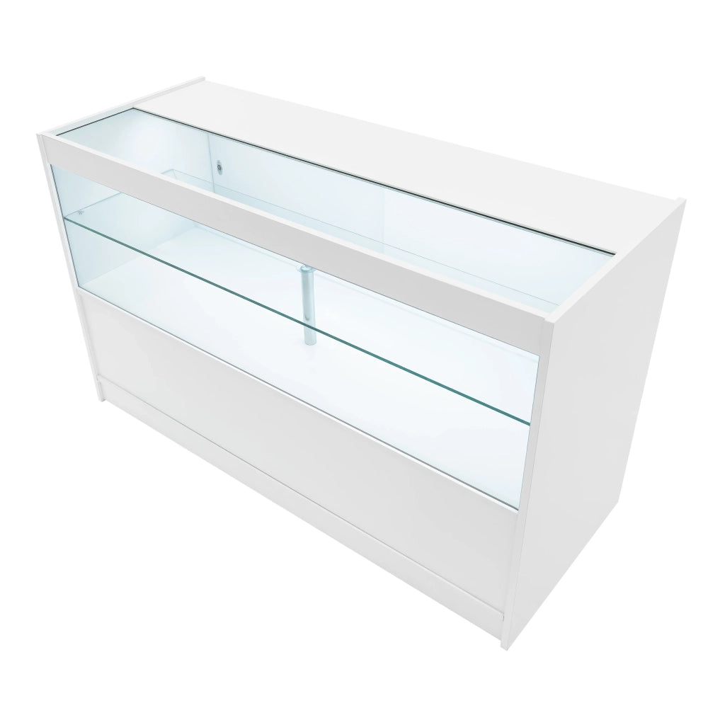 Set Banconi Bianco Selene LED C1500 CM60 con Serratura e Vetrina Espositiva