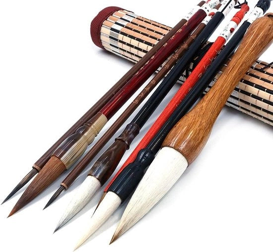 Borsetto per calligrafia giapponese Sumi con 4 misure e borsa
