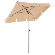 Ombrellone da balcone rettangolare 1,8 x 1,25 m Protezione UPF 50+ tettuccio con rivestimento in PA borsa per il trasporto terrazza giardino senza base tortora 12_0001762
