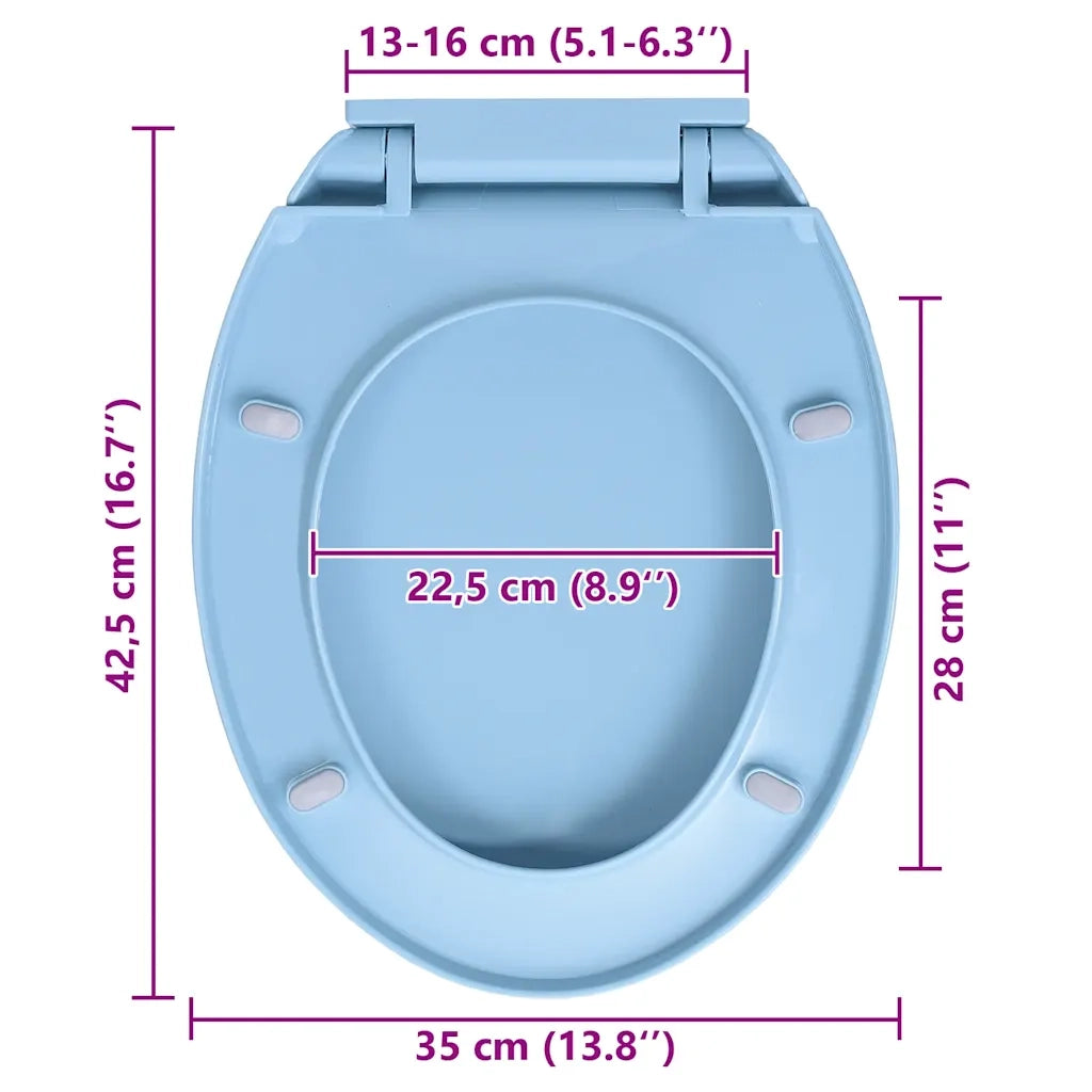 Copriwater Chiusura Ammortizzata e Sgancio Rapido Blu Ovale CFW6157086