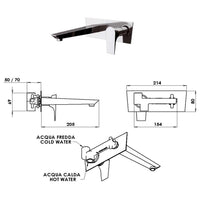 Miscelatore a incasso per lavabo serie diva