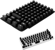 Accessori per tastiera - Adesivi per tastiera - Custodia per tastiera - Accessori per tastiera in silicone - 70 pezzi - Nero - 17x11x1 cm