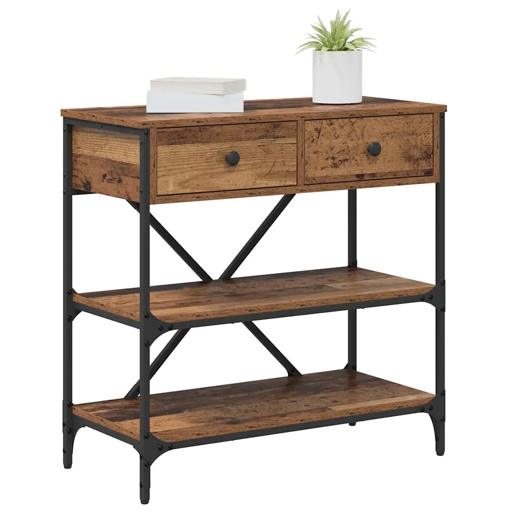 Tavolo consolle con cassetto Marrone 75 x 34,5 x 75 cm legno 871312