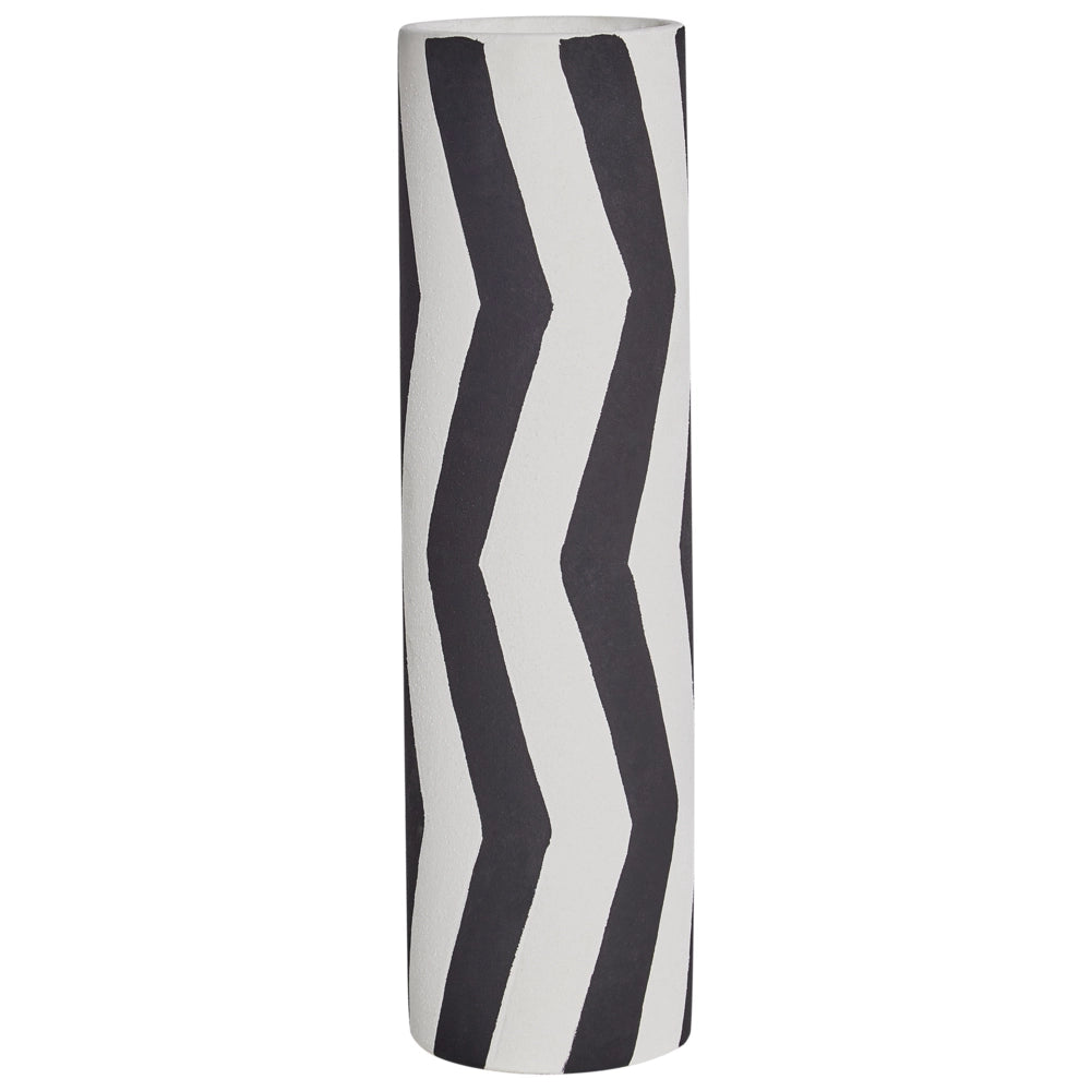 Vaso di fiori Bianco e nero Gres Decorazione per interni Pezzo di design moderno Impermeabile