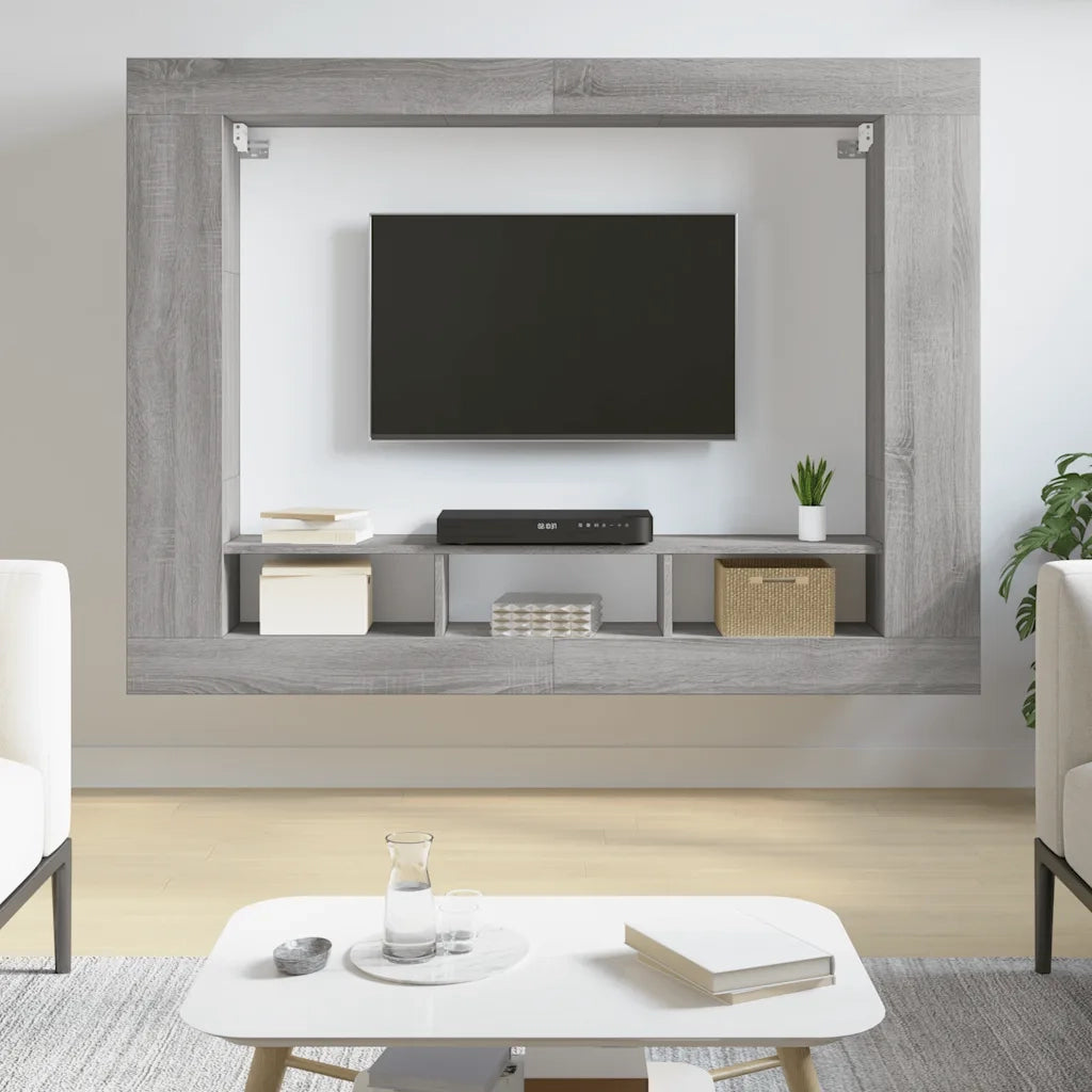 Mobile TV | Armadietto TV | Mobile Porta TV Grigio Sonoma 152x22x113cm in Legno Multistrato