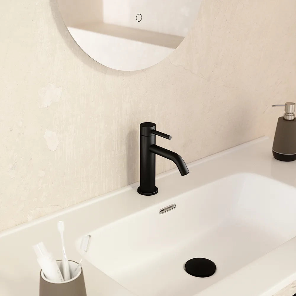 Set miscelatori: lavabo bidet senza scarico e incasso doccia c/deviatore nero opaco | Bette