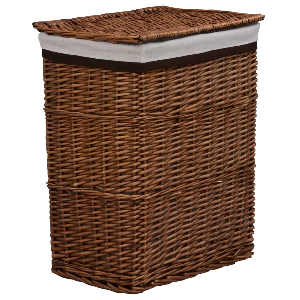 Cesto portabiancheria 43 x 34 x 57,5 ​​cm marrone salice 02_0006119