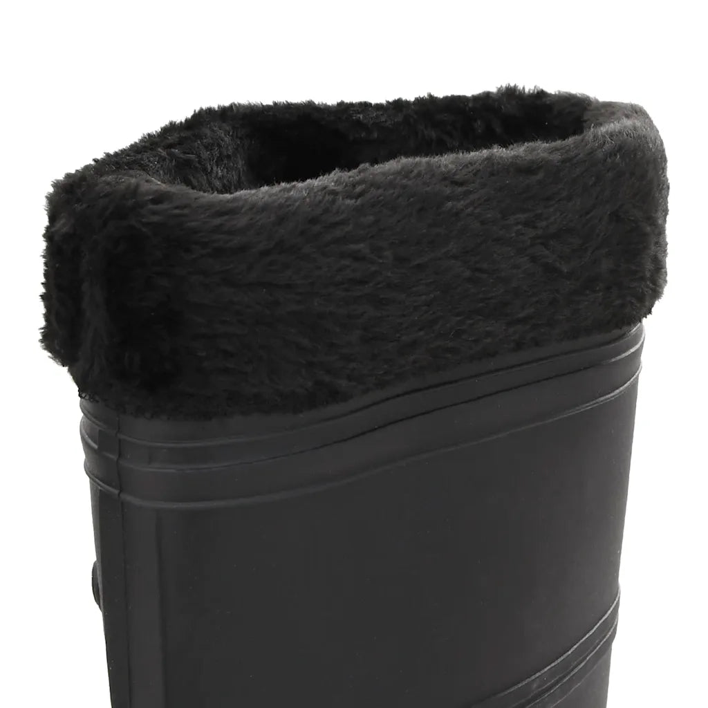 Stivali da Pioggia con Calzini Rimovibili Neri Misura 38 cm PVC CFW1657747