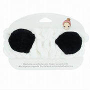 Trade Shop - Fascia Capelli Doccia Shampoo Trucco Asciugamano Spugna Con Orecchie Panda 10731 -