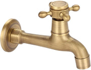 Wasserhahn Antico - Fusto in Ottone - Installazione a Parete - Qualità Elevata - Finitura Luccicante - Resistente all'Ossidazione