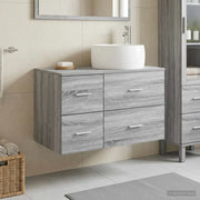 Set di mobili per il bagno 2 pz Sonoma grigio 3404005