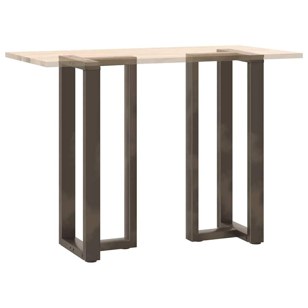 Set di 2 gambe per tavolo da bar a forma di T con piedini regolabili 50 x 35 x 100 cm acciaio nero 02_0057353