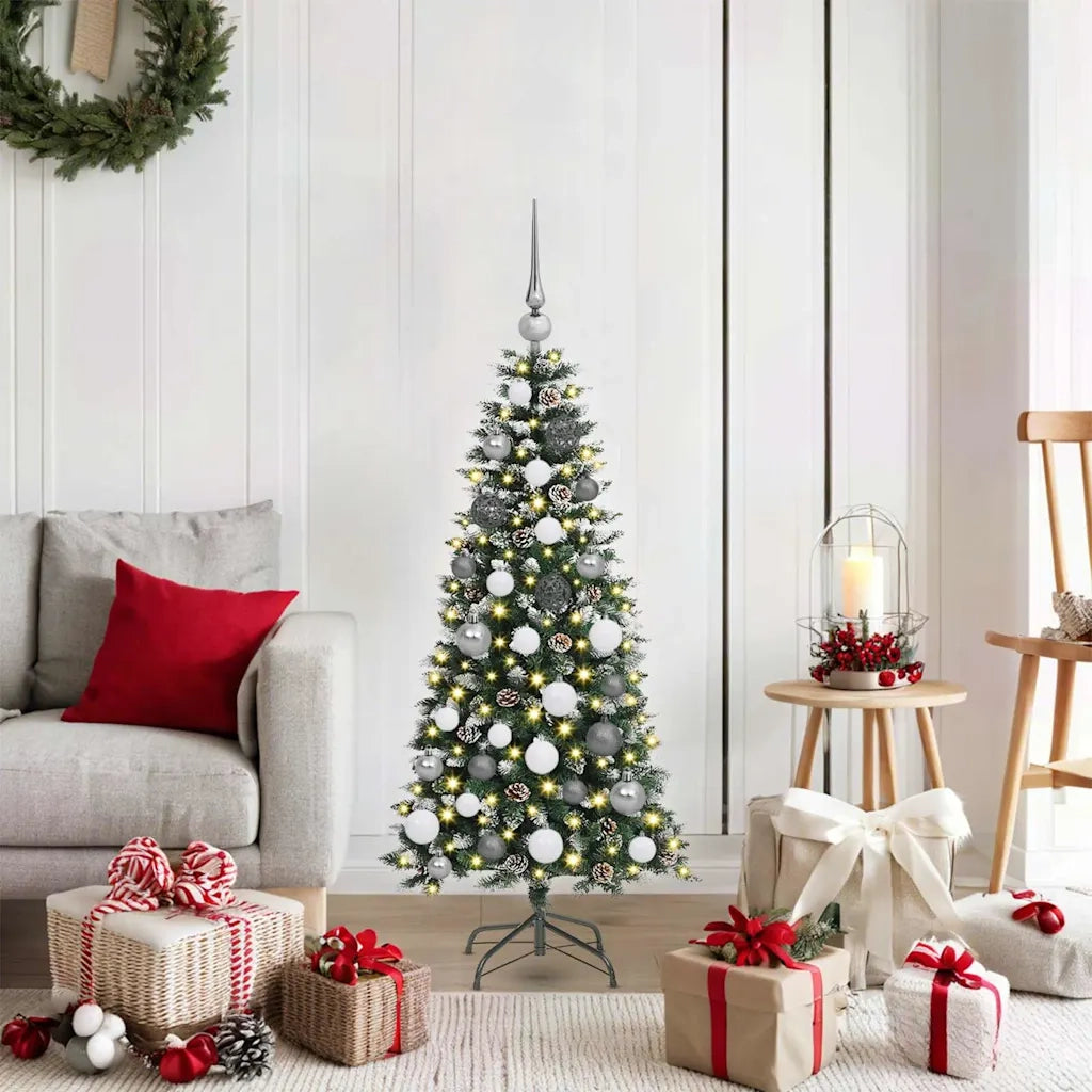 Albero di Natale artificiale con 150 LED Verde 120 cm 3395795