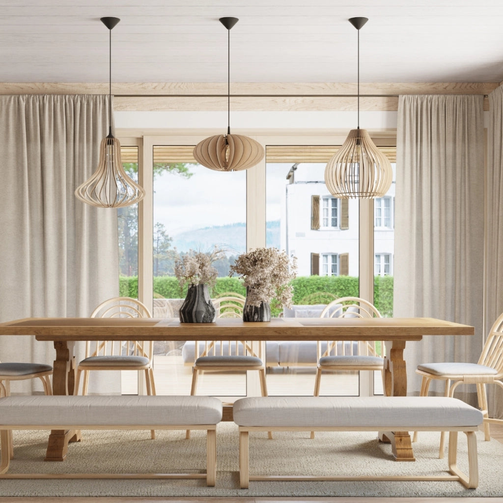 Lampada a sospensione ELZA in legno