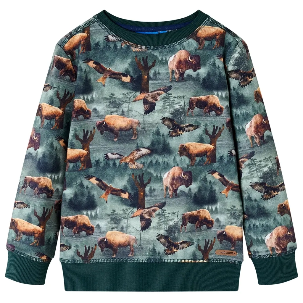 Felpa per Bambini Verde Scuro 104cod mxl 132408