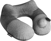 Cuscino gonfiabile per viaggi - cuscino per viaggiare in aereo - design migliorato di supporto - dormire in auto - confortevole e trasportabile