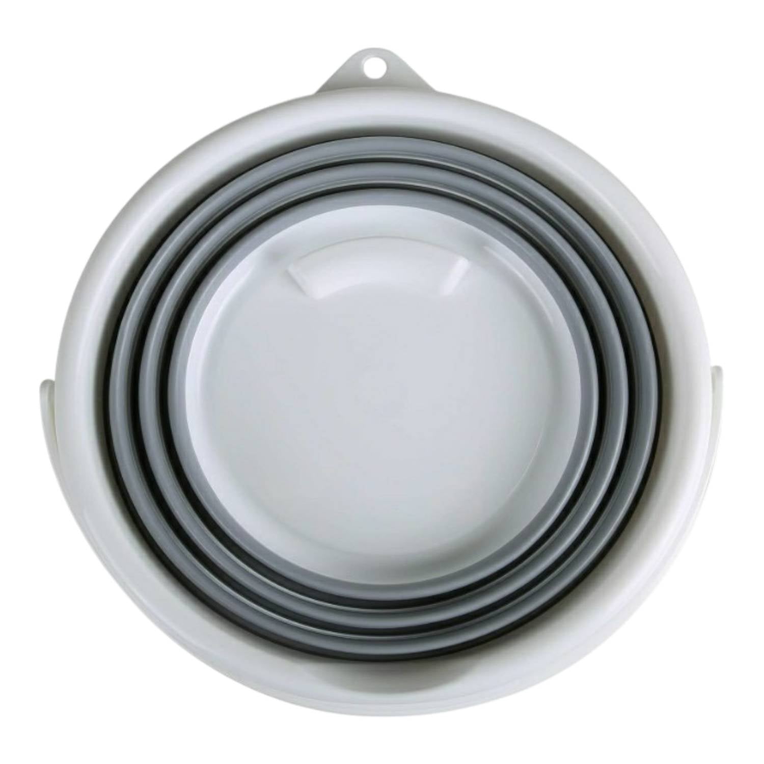 SECCHIO PIEGHEVOLE MULTIFUNZIONE 10L GRIGIO/BIANCO - GRIGIO/BLU