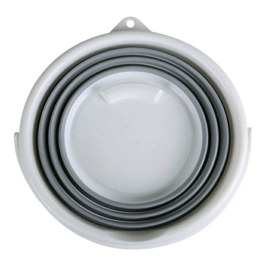 SECCHIO PIEGHEVOLE MULTIFUNZIONE 10L GRIGIO/BIANCO - GRIGIO/BLU