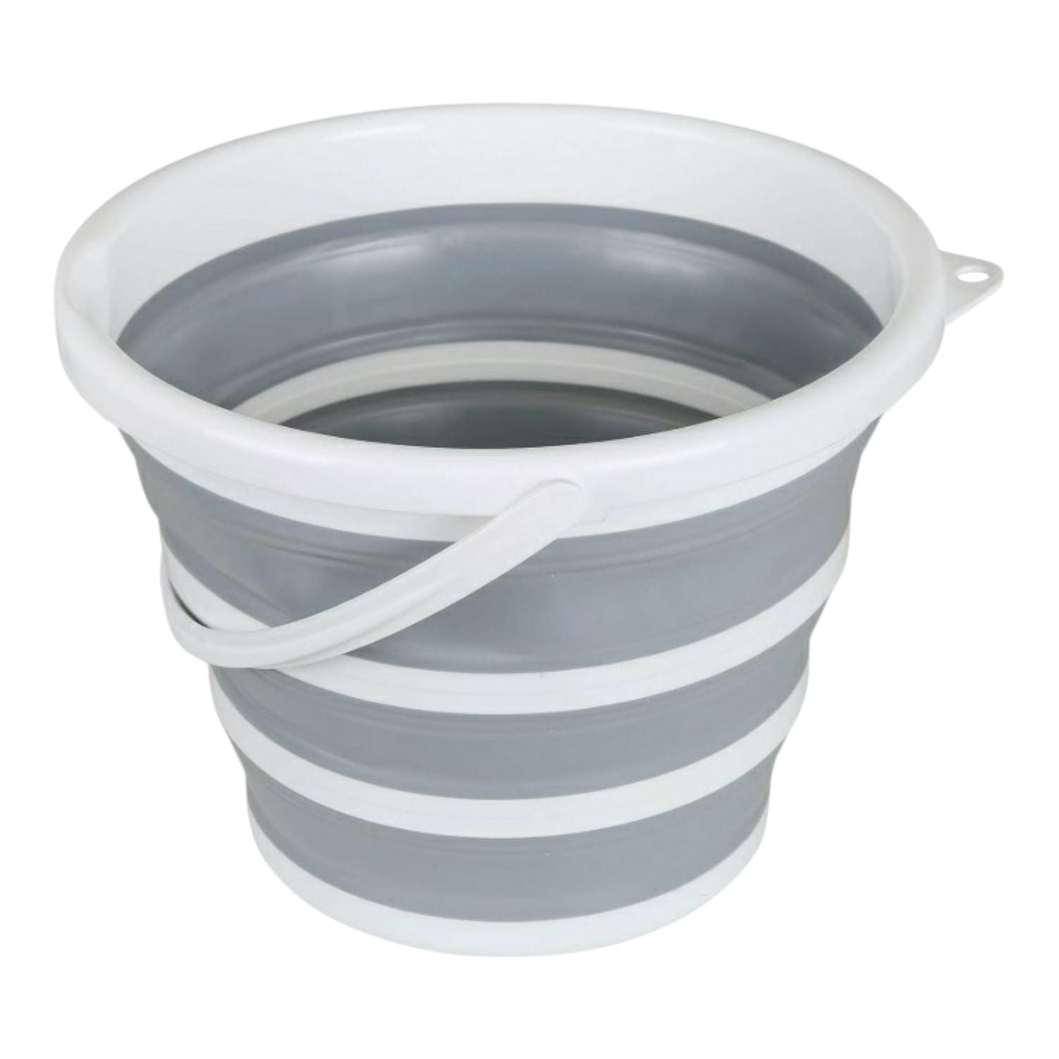 SECCHIO PIEGHEVOLE MULTIFUNZIONE 10L GRIGIO/BIANCO - GRIGIO/BLU