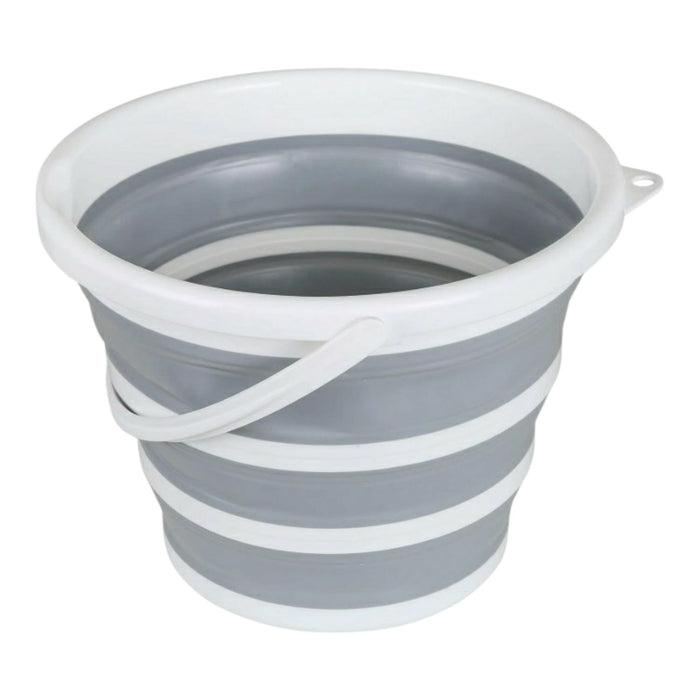 SECCHIO PIEGHEVOLE MULTIFUNZIONE 10L GRIGIO/BIANCO - GRIGIO/BLU