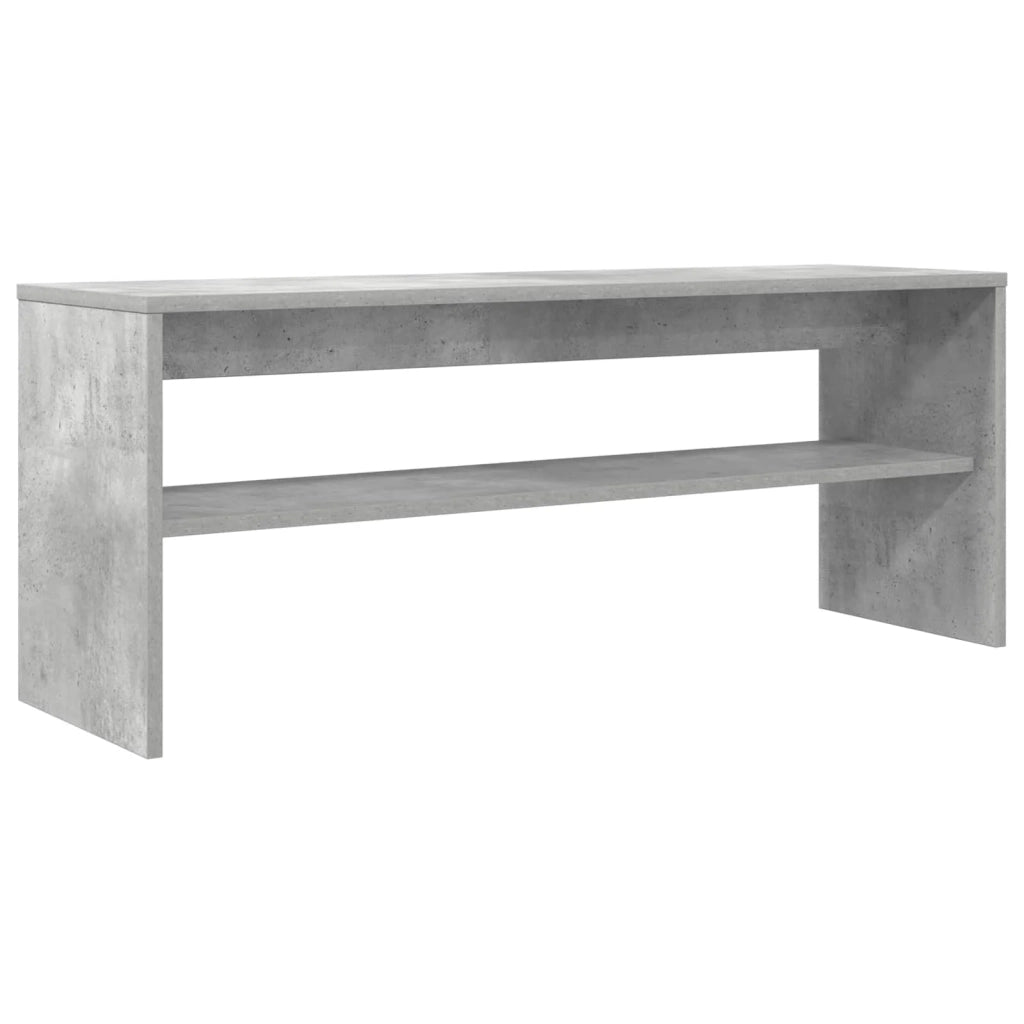 Mobile TV rettangolare moderno con elegante spazio di archiviazione per il soggiorno 100 x 30 x 40 cm legno ingegnerizzato grigio cemento 02_0058380