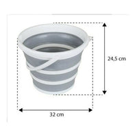 SECCHIO PIEGHEVOLE MULTIFUNZIONE 10L GRIGIO/BIANCO - GRIGIO/BLU