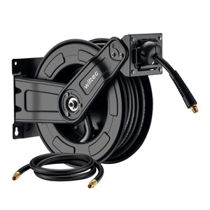 Avvolgitubo per aria compressa 15 m, avvolgitubo automatico in acciaio, 20 bar, facile montaggio a muro, girevole a 180°