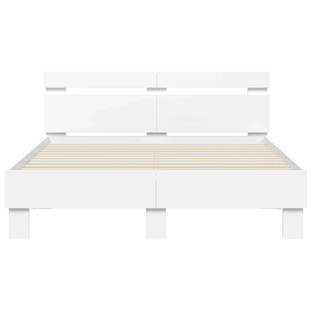 Struttura del letto Bianco 137 x 190 cm Legno multistrato 3402851