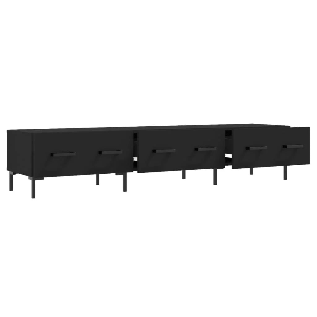 Mobile TV multimediale mensola TV credenza TV sala da pranzo soggiorno camera da letto 150 x 36 x 30 cm legno ingegnerizzato nero 02_0026033