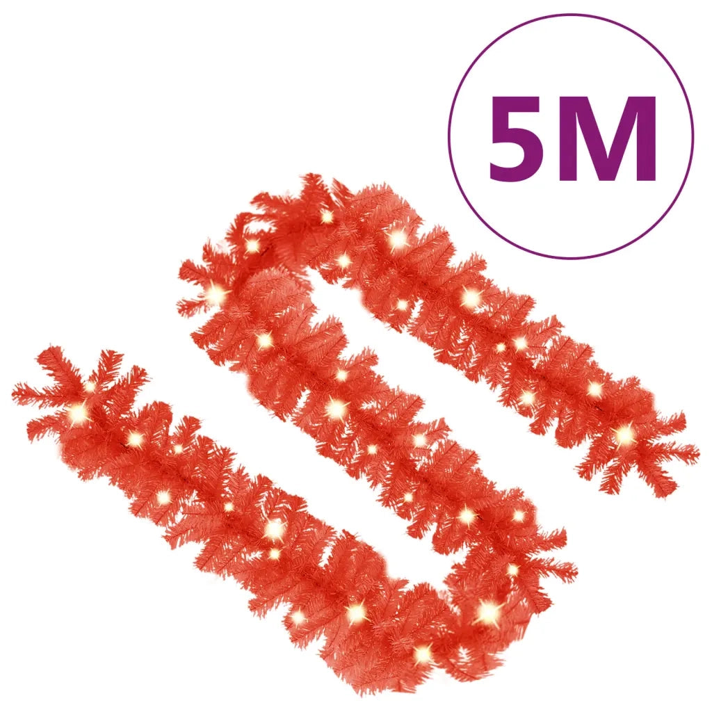 Ghirlanda Natalizia con Luci a LED 5 m Rossa CFW7048879