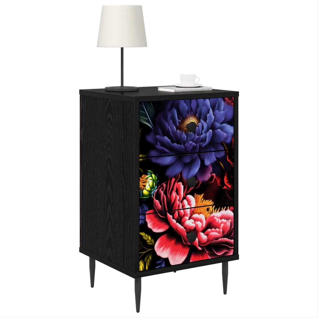 Armadio da Notte KIEL 2 pz Rovere Nero 36 x 33 x 61 cm 8007338