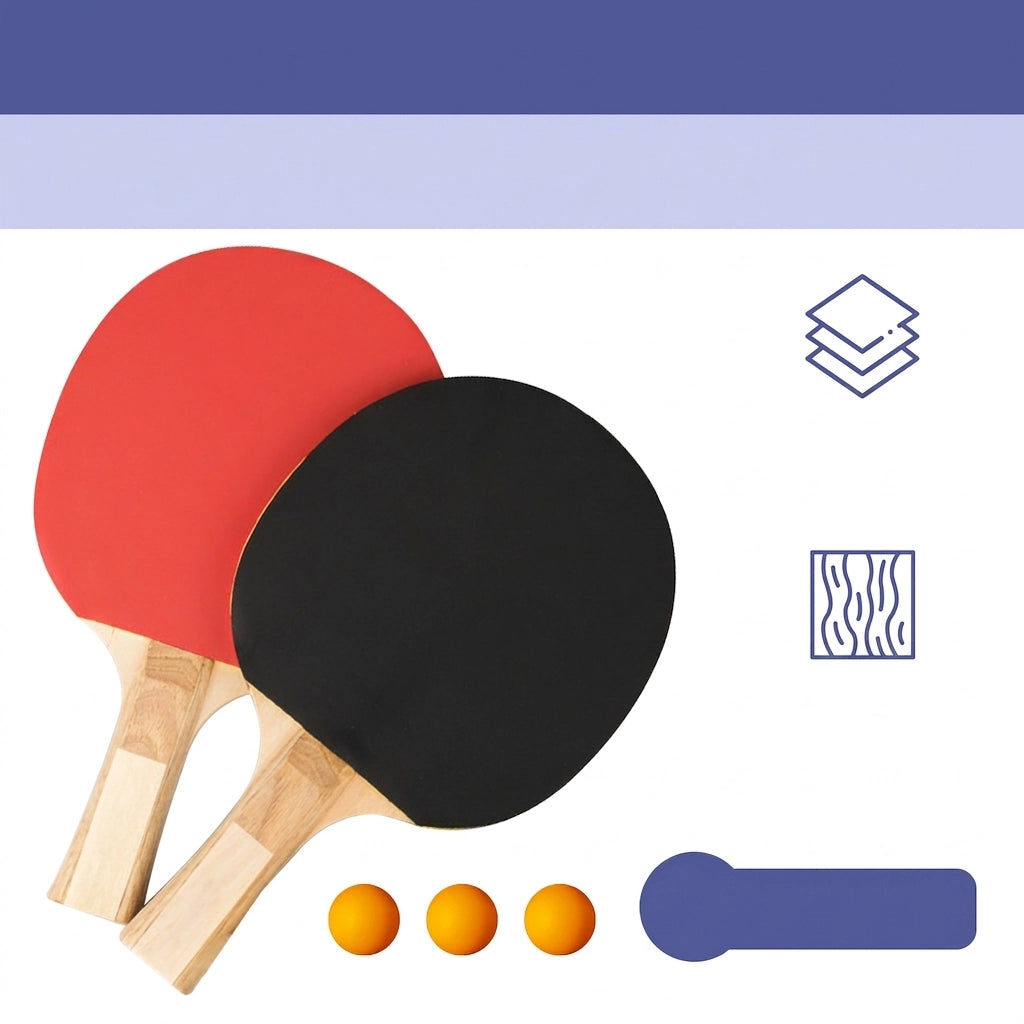 Tavolo da Ping Pong Pieghevole 137;2×76;2×66 cm con Rete; 2 Racchette e 3 Palline; Portatile Blu